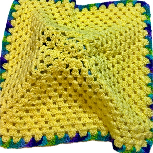 Elephant Crocheted Security Baby Blanket 19x19 Blankie Soothie Handmade - Picture 5 of 12